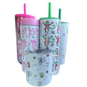 ROLLER RABBIT X STARBUCKS Tumbler Mug Christmas Full Set of 5 NEW